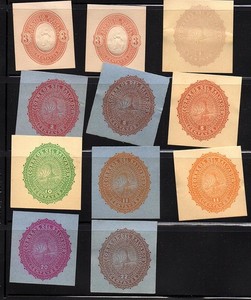 Unused cut squares from Salvador, 11 different