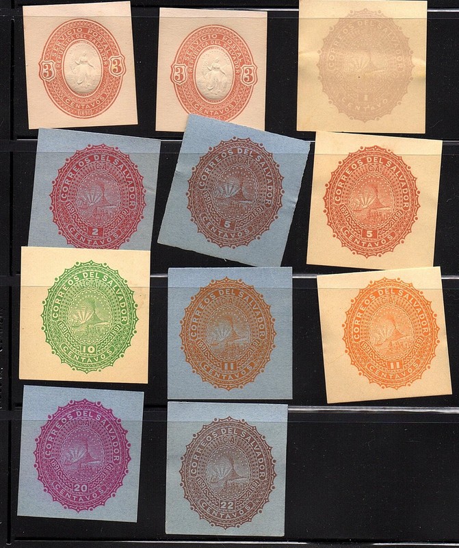 Unused cut squares from Salvador, 11 different