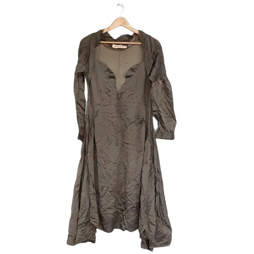 Auth MARNI - Khaki Cupro Women's Dress