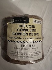 Jute Cord Burlap Natural Hampton Home 4-Ply Jute Rope Cord 1LB Roll