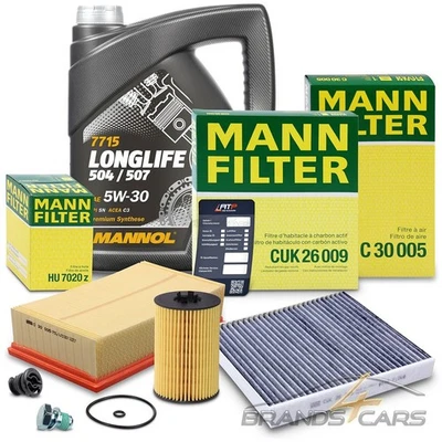 MANN INSPEKTIONSPAKET + 5l 5W-30 FÜR AUDI A3 Q3 VW GOLF 7 PASSAT 3G 1.6 2.0 TDI - Bild 1 von 4
