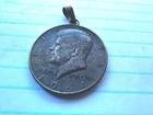 1964 US Kennedy Silver Half-Dollar, Converted into a Pendant
