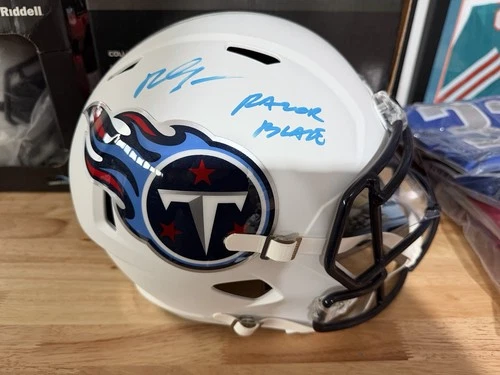Rashaan Evans Signed Helmet Full Size Replica Tennessee Titans Radtke Sports COA