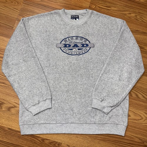 Vintage Big Dogs Embroidered Fleece Sweatshirt Size L Hip Hop Streetwear Dad 90s