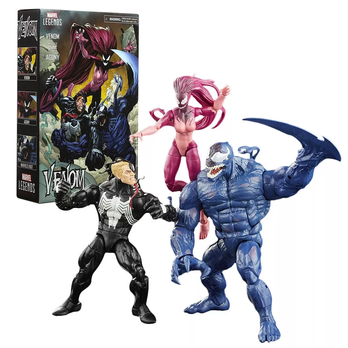 2022 Marvel Spider-Man Legends  VENOM AGONY & RIOT 6 Hasbro Figure  3-Pack