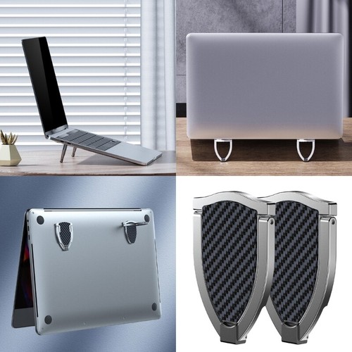 Aluminum Alloy Laptop Stand 2PCS, Adjustable Notebook Holder Invisible for Desk - Afbeelding 2 van 8
