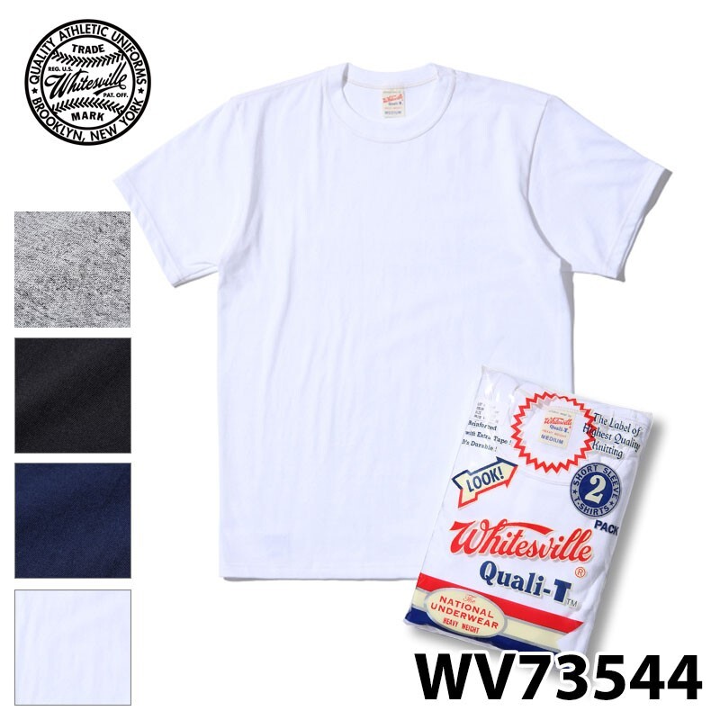 WHITESVILLE T-SHIRT WV73544 2-PACK White Toyo Enterprise NEW
