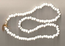 Glass Crow Beads 9x6 mm w/ 2mm hole size Strand of 100 New Opaque White