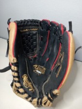 Rawlings 10.5 Youth Glove Leather Palm PM105BCCS Black PLAYMAKER SERIES EUC