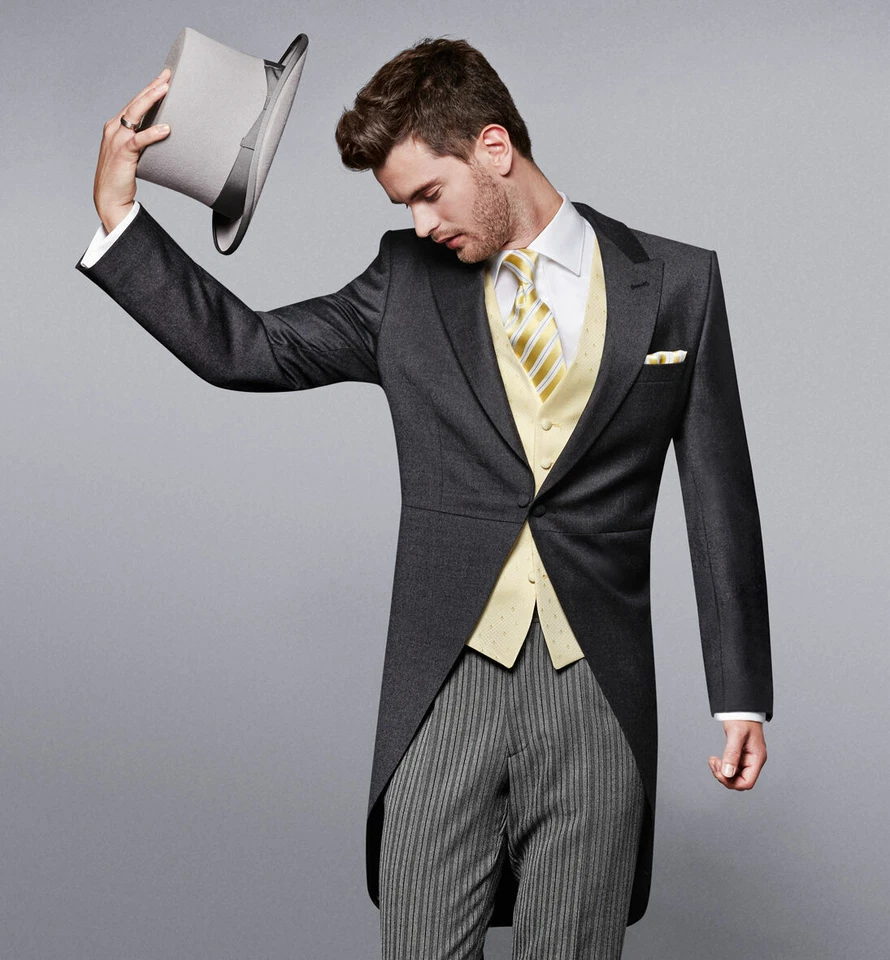 Cutaway Sakko & Hose im Mix Gr. 24 - 114 grau Wilvorst morningcoat Anzug Gehrock - Bild 2 von 3