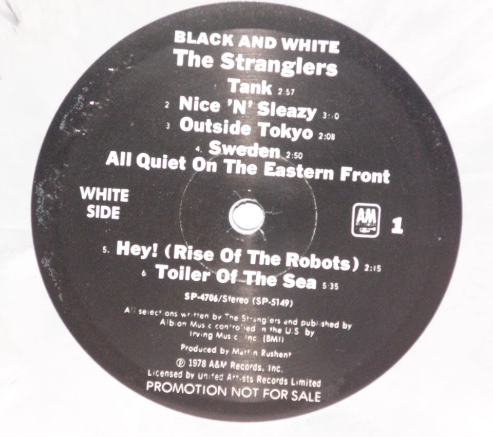 THE STRANGLERS Black And White Marbled LP VG+ Plays Well 1979 A&M SP4706 - Image 2 of 4