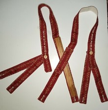 Civil War Suspenders RUST RED GOLD Hand sewn Union Confederate