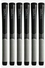 Set of 6 Winn  Dri-tac LT (less Taper) Golf Grip Midsize 6LTDT-BKG