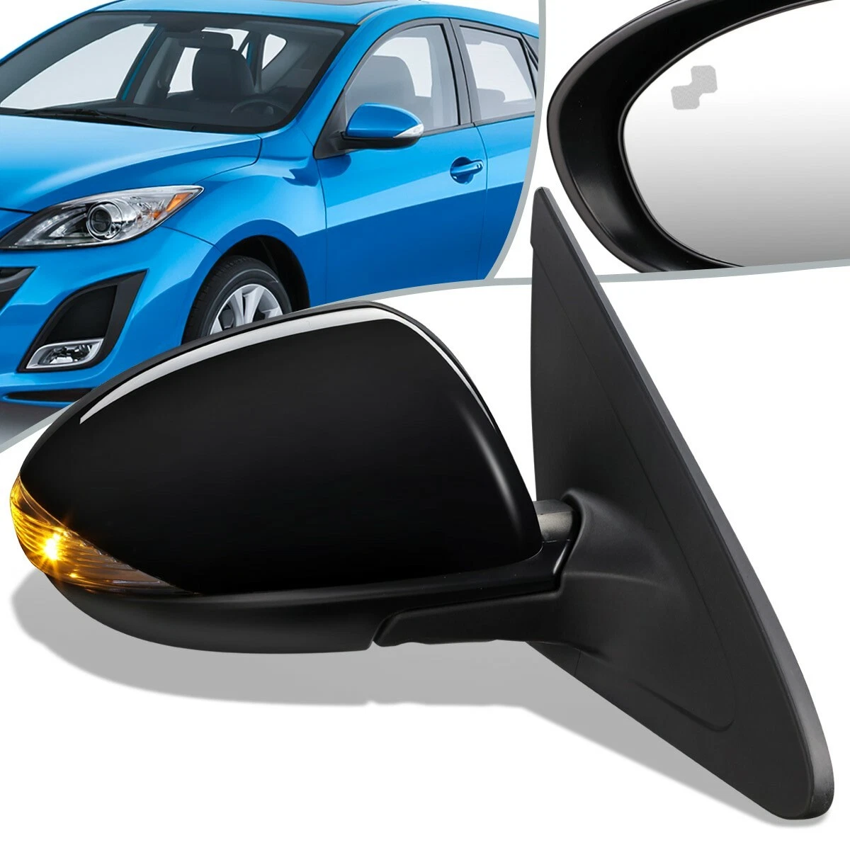 Fit 12-13 Mazda 3 Power Heated Turn Signal Passenger Side Mirror 