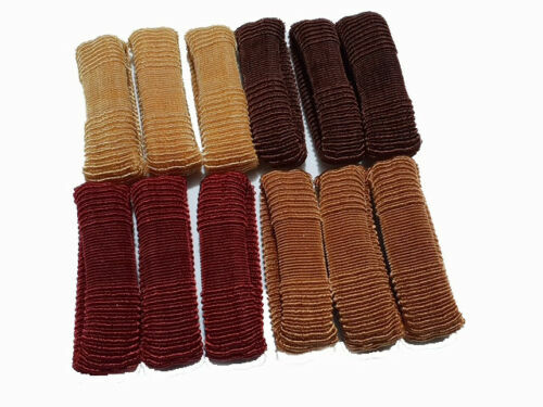 Marrie Thick Snag Free Endless Hair Elastic Ponytail Bobble Toweling Bands - Picture 11 of 11