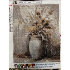 Completed Diamond Art Vase Grass Farmhouse