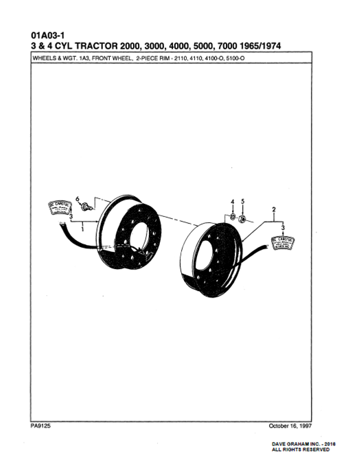 1965-1974 Ford Tractor Master Parts Book USB Catalog 2000 3000