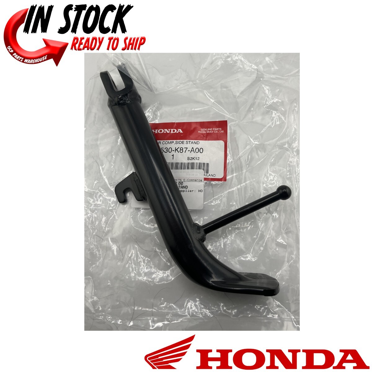 Motorcycle Side Stand Enlarge Foot - CNC Aluminum Kickstand Stabilizer For Honda Rebel 300/500 2017-2023 - View #7