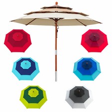 anndora&reg; Sonnenschirm 3 lagiges Dach 3 m rund Gartenschirm Marktschirm Terrasse