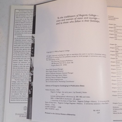 Regents College-The Early Years~By Donald J. Nolan - Signed - Rare/Collectible - Picture 6 of 11