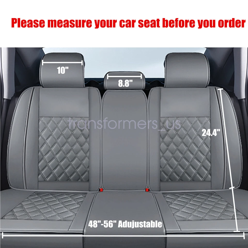Juego completo de 5 fundas de asiento de coche gris para Honda CR-V Foto 3 de 4