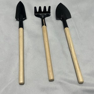 Mini Hand Tools 🌺 Set of 3 🌿 for Small Garden Pots, Bonsai ~ Shovels, Rake