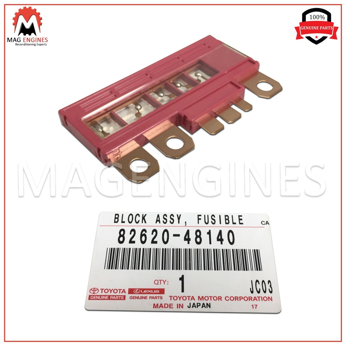 プラットホーム 82620-48140 GENUINE OEM BLOCK ASSY, FUSIBLE LINK 8262048140