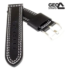 Geo Straps Watch Strap Big Indian Black 22 mm Replacement Band Watch Bands