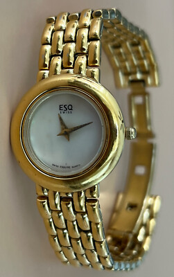 ESQ Esquire Swiss Watch Women Gold Tone MOP WHITE Round Dial  display picture 1