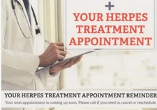 Herpes Appointment Reminder Prank Postcard - Sent Anonymously To Victim