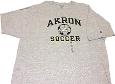 University of Akron Zips Soccer Team Gray Champion T-Shirt New! NWT 3XL 3X