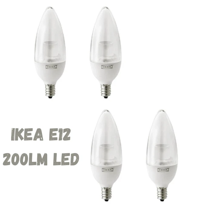 Tentakel Vervelen vuurwerk 4 Packs: IKEA RYET LED Light Bulb Chandelier Clear E12 200 Lumen 2700K |  eBay