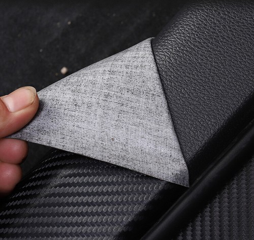 Para Mitsubishi Lancer Evolution 07-17 rasguño de puerta de cuero de fibra de carbono - Imagen 4 de 9