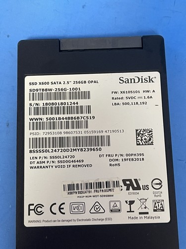 SANDISK X600 SATA 2.5" 256GB SD9TB8W-256G-1001 - Picture 3 of 3