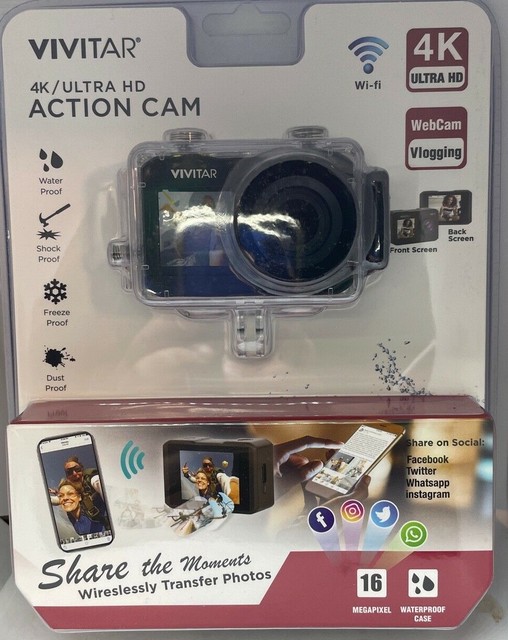 Vivitar DVR922 4K DualScreen Action Camera Black (DVR922HDBLK) for sale online eBay