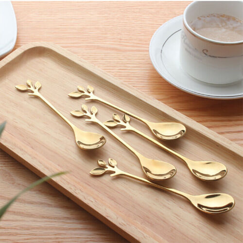 Stainless Steel Shovel Teaspoon Coffee Dessert Spoon Flatware Gift Idea 5pcs/set - Picture 5 of 9