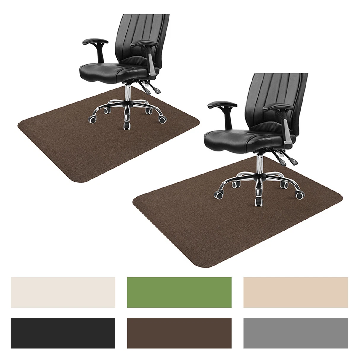 2x Office Home Chair Rug for Hard Floor Protection 1 6