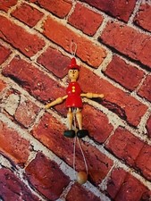 Mastro Geppetto Jumping Jack Toy Italy Wooden 6 inch Body