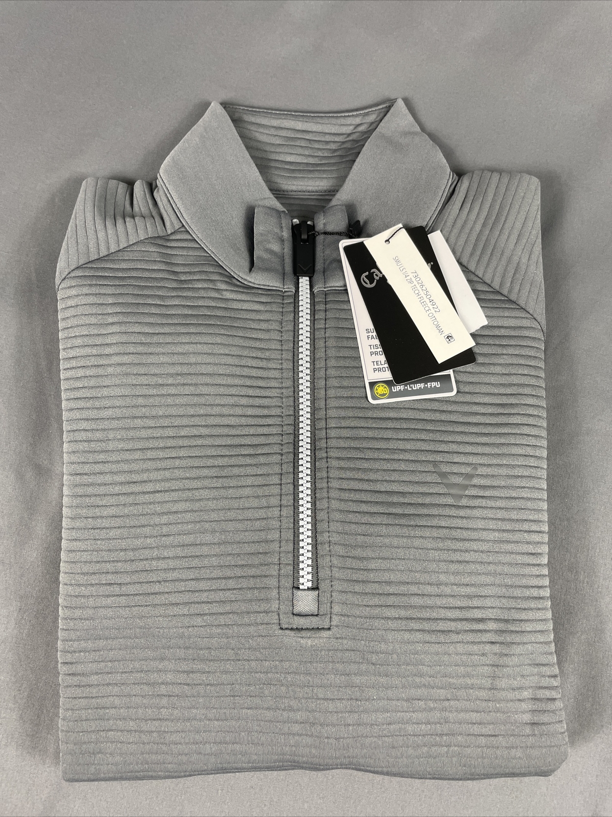 Callaway Golf Pullover 1/4 Zip Tech Fleece Ottoman Small Gray NWT MSRP $75  | eBay