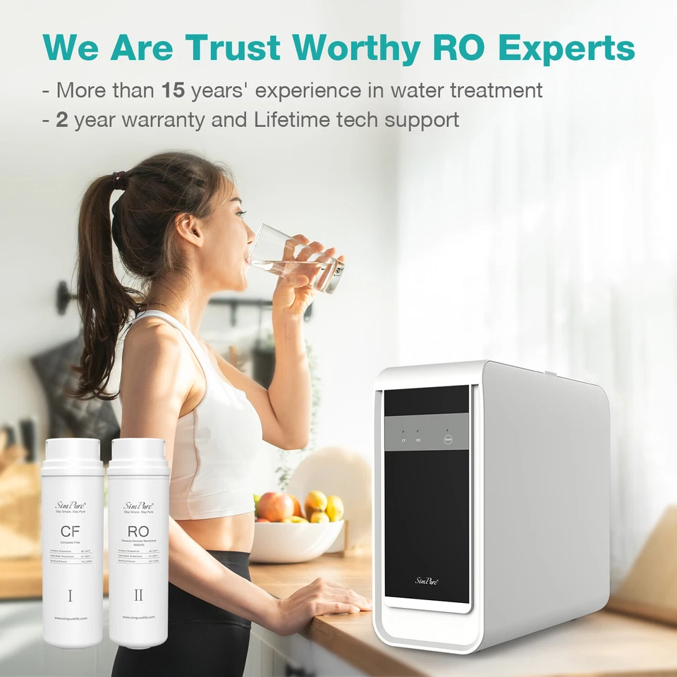 SP 600GPD 7 Stage Reverse Osmosis Tankless RO Water Filtration System Under Sink - Image 2 of 4