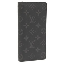 Used LOUIS VUITTON Portefeuille Brazza Folded Long Wallet Monogram Eclipse M6169