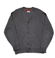 Vintage 60's Sears Mohair Cardigan Grey Shaggy 1970's RARE 