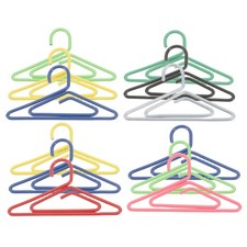 50 Pcs Creative Mini Clothes Hanger Paper Clips Metal Bookmark Paper Clamp