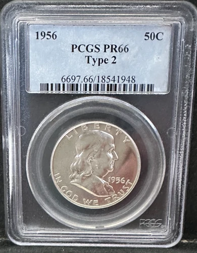 1956 P Half Dollars Franklin PCGS PR-66 Type 2
