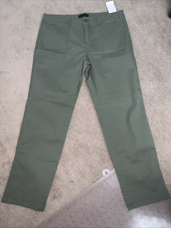 Sanctuary Standard Cotton Blend Woman’s  Green Pants  Ankle Length Size 31