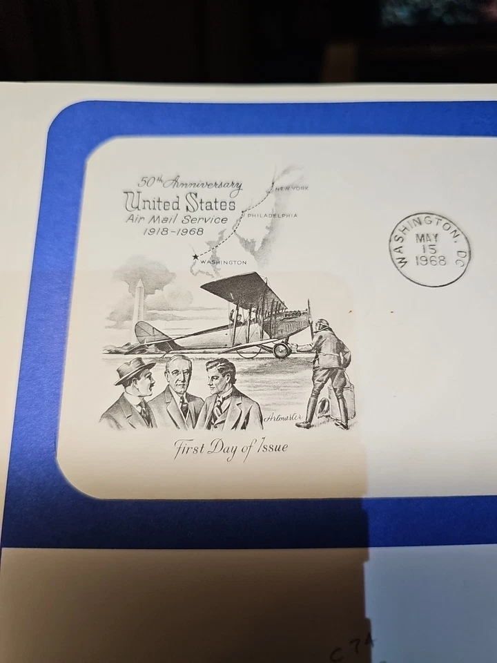 SERVICIO DE CORREO 50 ANIVERSARIO EE. UU. C74 DE 1918 Foto 4 de 4