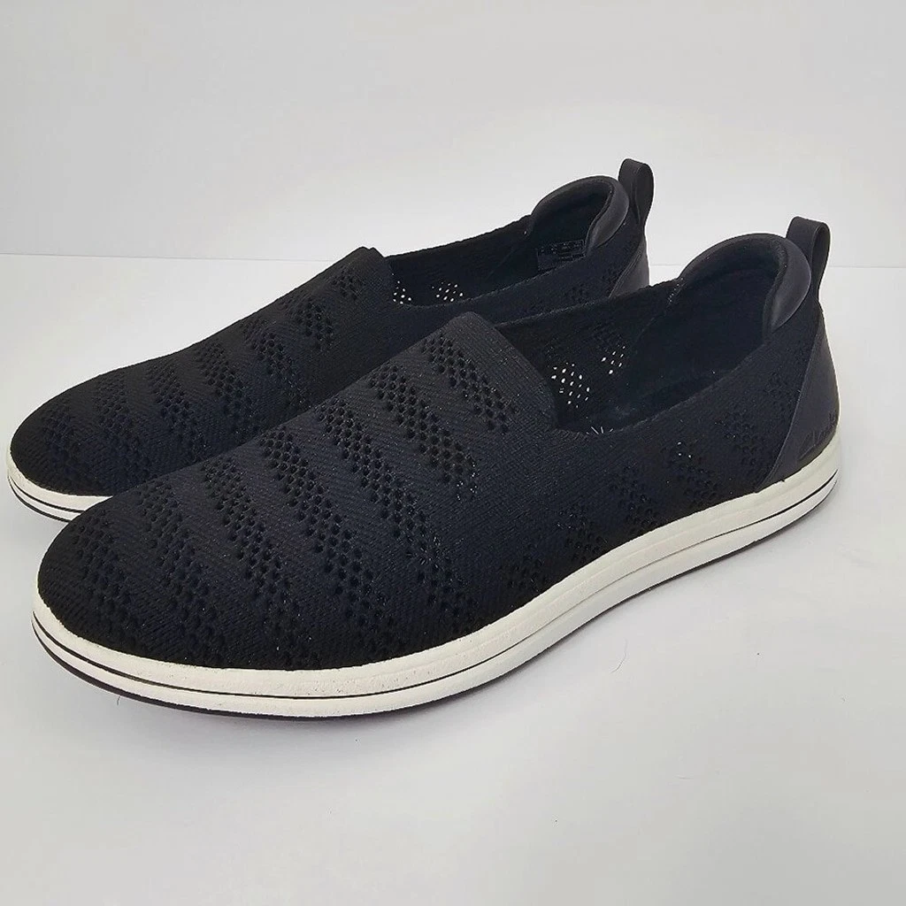 Mocassini Clarks Cloudsteppers Breezy Izzy donna neri slip on comodi taglia 8 5 M