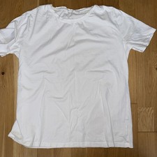 Damen Top T-Shirt Größe L Weiß Baumwolle
