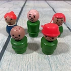 Lot of 5 Vintage Fisher Price Little People Wooden Figures / LP-12
