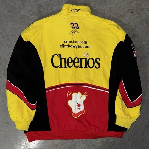 Vintage NASCAR Chase Authentics Clint Bowyer #33 Cheerios Racing Jacket 3XL image 3